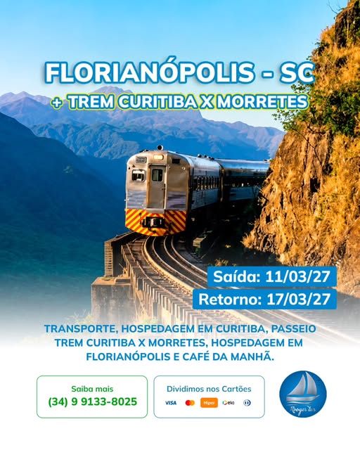 Florianópolis e Trem Curitiba-Morretes