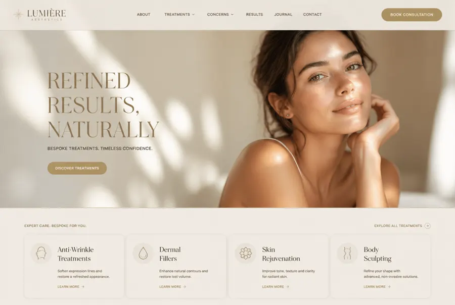 Site Clínica de estética