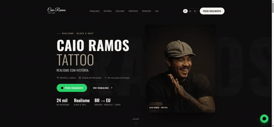 Site Caio Ramos Tattoo