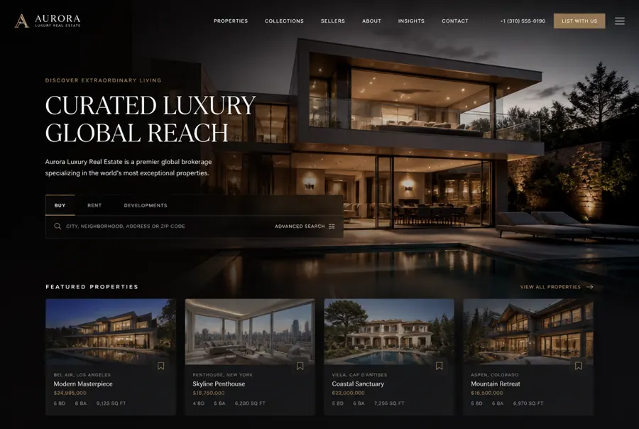Site Imobiliária de alto padrão